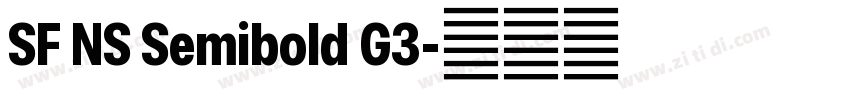 SF NS Semibold G3字体转换